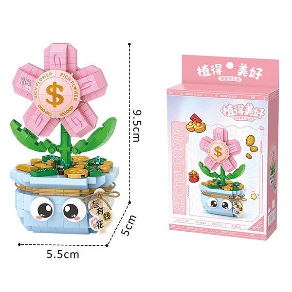Kit di costruzioni: Blume im Topf: Rich Flower / Mini-Bausteine – Nuovo e nell'imballaggio originale da Meisterschwanden venduto da Bigi1 2