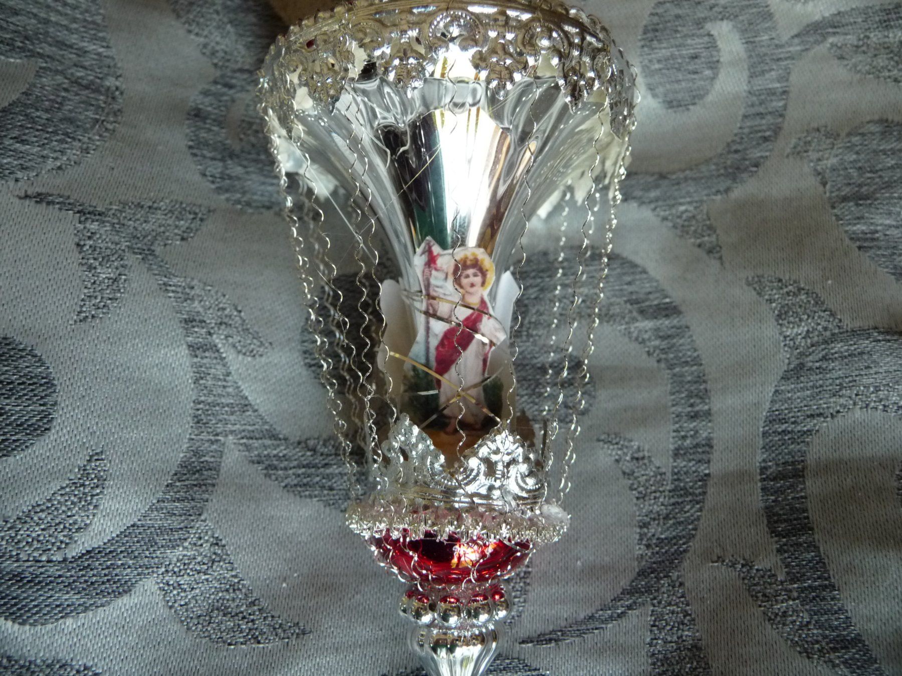 Tutte le decorazioni: Nostalgischer Christbaumschmuck silber-rot – Nuovo e nell'imballaggio originale da Alpnach Dorf venduto da marvo