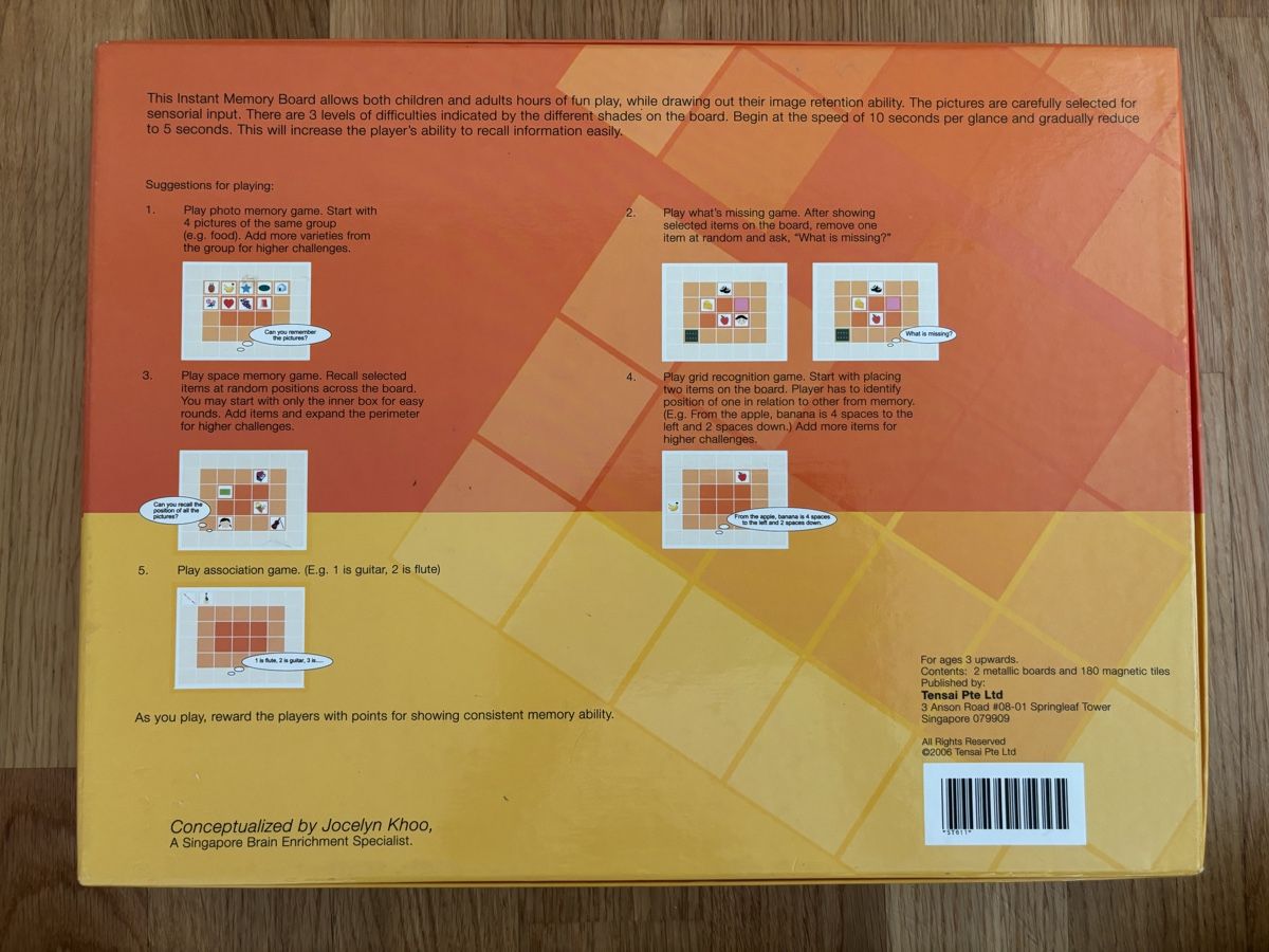 Giochi: Big magnetic memory board – Usato da Würenlos venduto da sue_wp8k 2