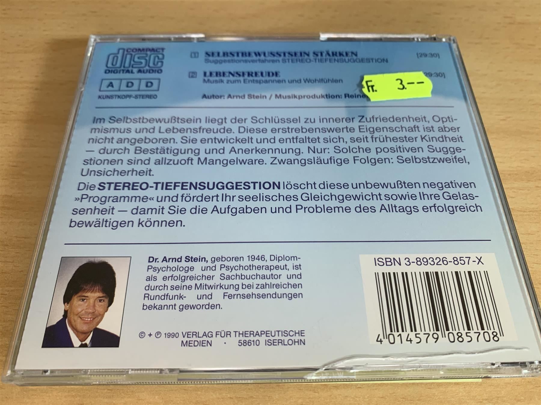 CD: Arnd Stein – Selbstbewusstsein Stärken – Usato da Rikon im Tösstal venduto da Alpenmutz 1