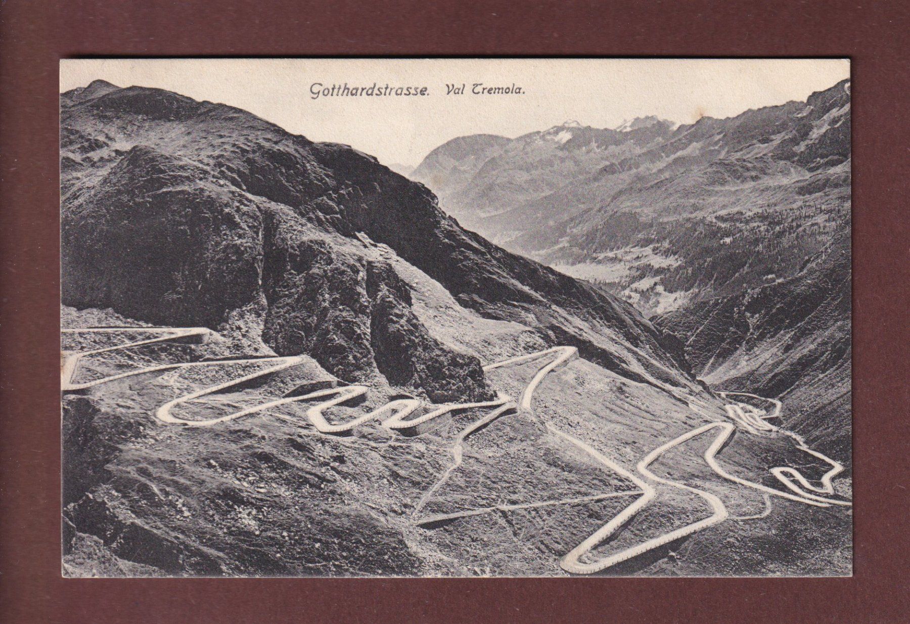 Cartoline postali: Gotthardstrasse - VAL TREMOLA - 1908 – Usato da Pully venduto da nicecards-shop