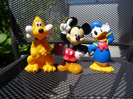 Mickey Mouse, Donald Duck und Pluto