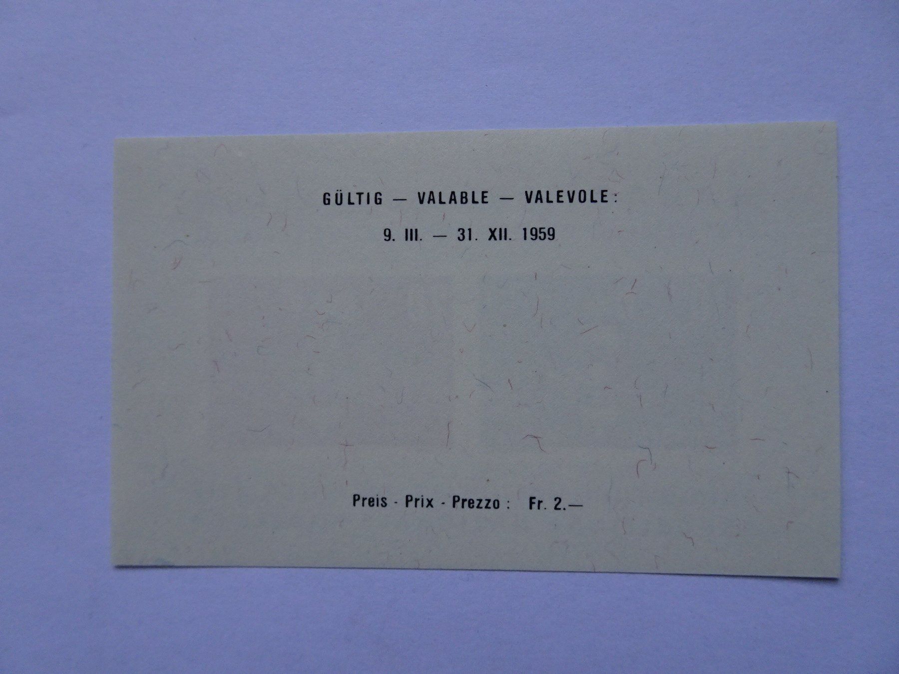 Tutti i francobolli: NABAG 1959* – Nuovo (secondo la descrizione) da Aadorf venduto da Chnorli-Furz 1