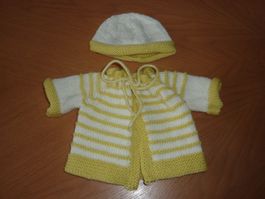 Puppenjacke mit Mütze (35-40cm)