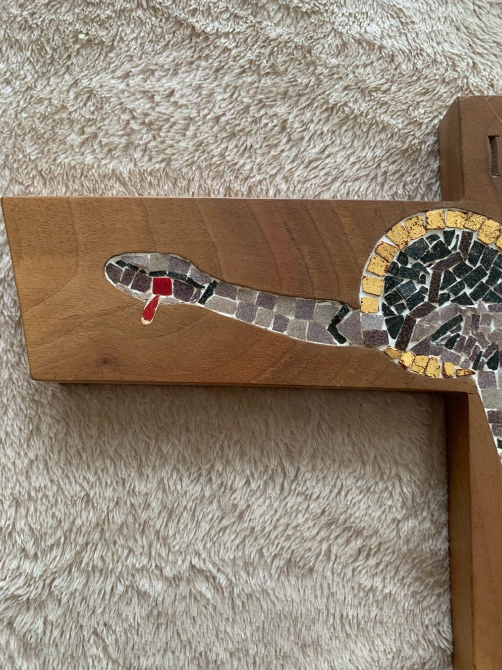 Skulpturen & Statuen: Einmaliges, Mosaik-Holzkreuz – Gebraucht aus Berneck von danilo5561 3