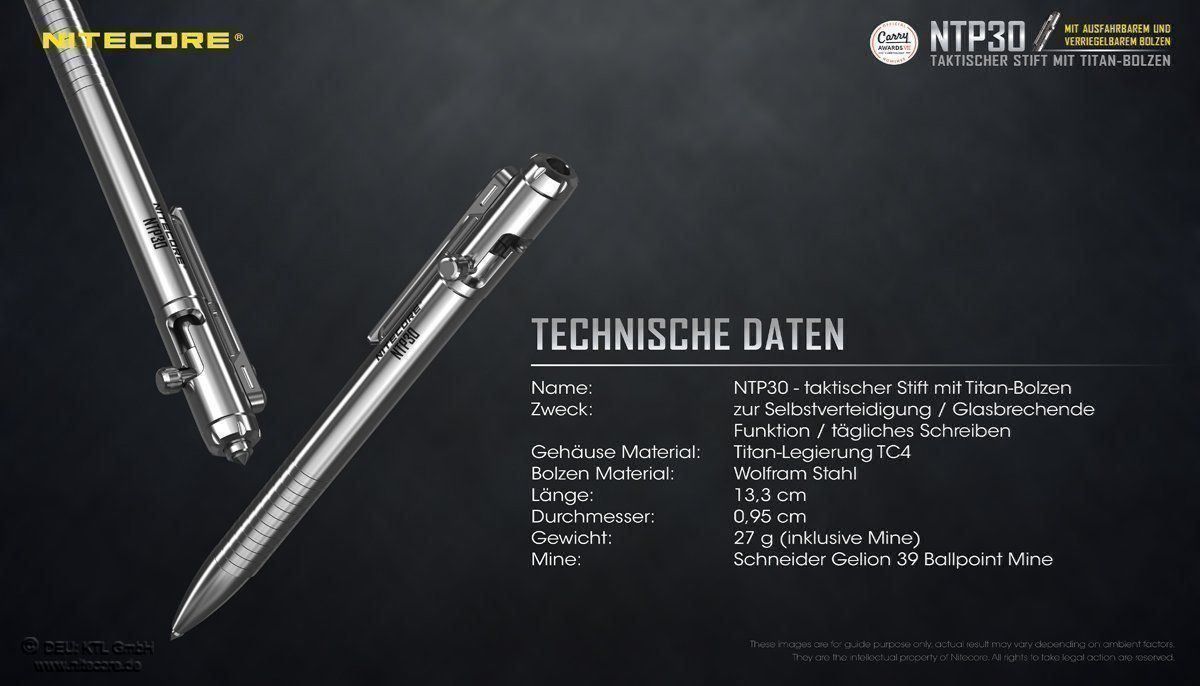 Penna & Evidenziatori: NiteCore Titan Pen NTP30 – Nuovo e nell'imballaggio originale da Grüningen venduto da Prolumin 9