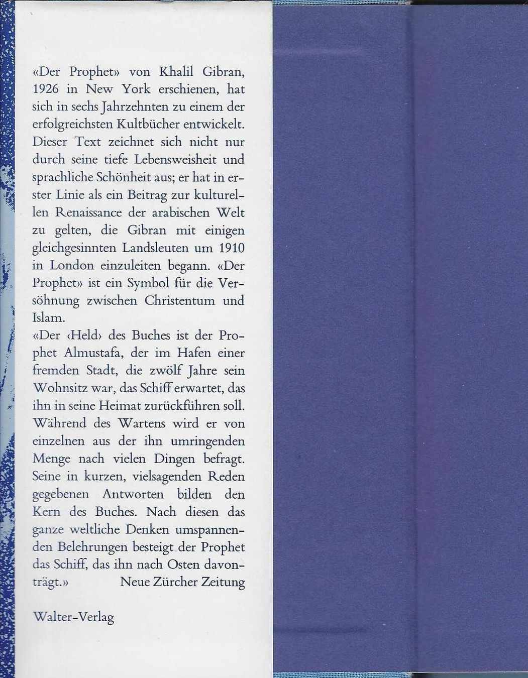 Libri: Khalil Gibran "Der Prophet" – Usato da Flims - Dorf venduto da Stagediver 2