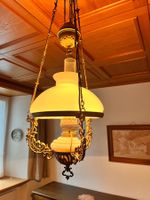 antike Petrol-Decken-Lampe elektrifiziert