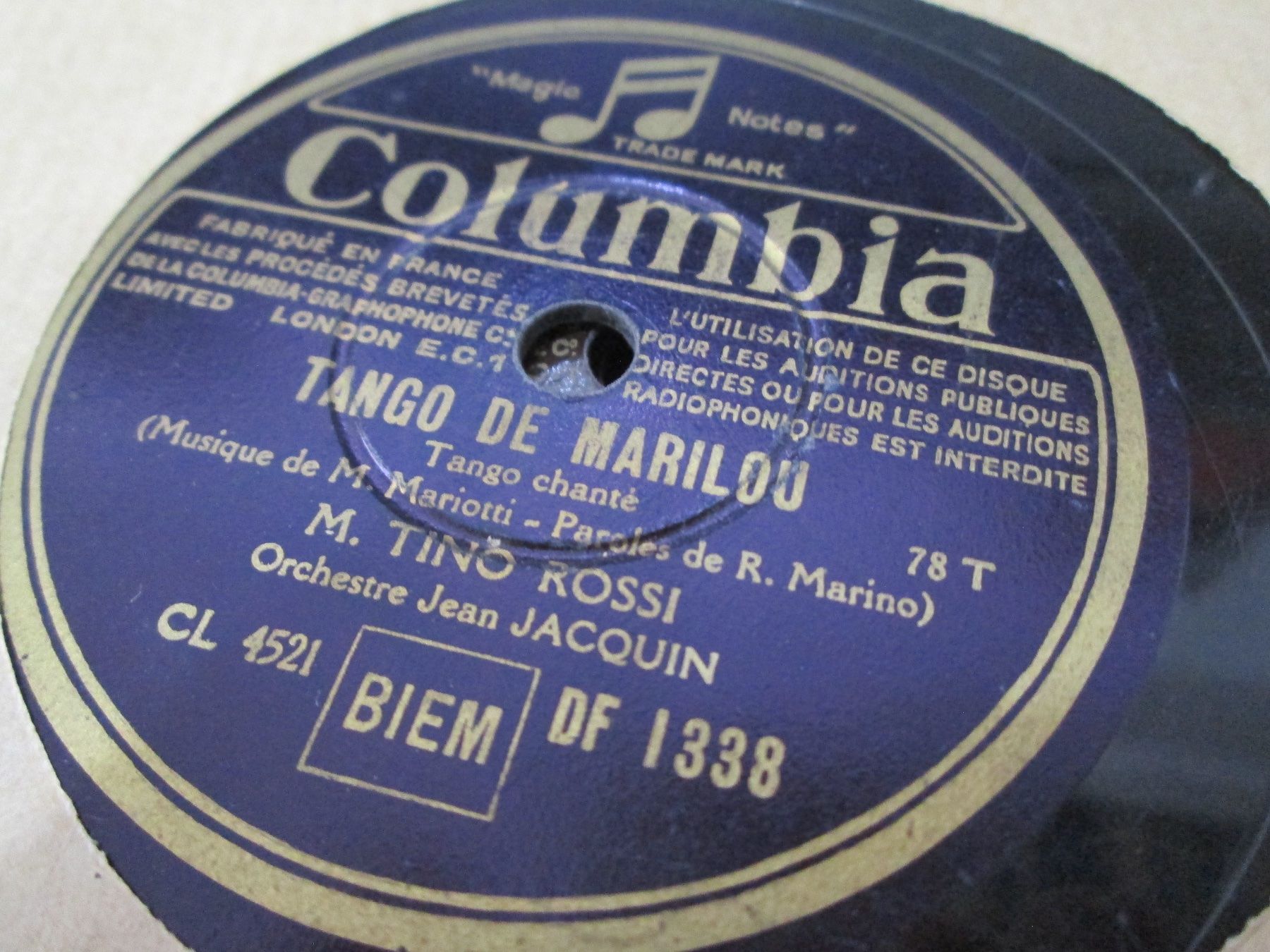 Vinyles: DISQUES 78 TOURS – D'occasion à Lausanne par Leag 2