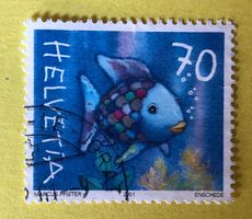 Nr.1027 GESTEMPELT Regenbogenfisch allein unterwegs 2001  ﻿