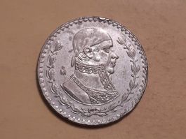 Mexiko 1 Peso 1959 Billon Silber