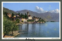 AK col Brissago TI Lago Maggiore by Gaberell ≈ 1935