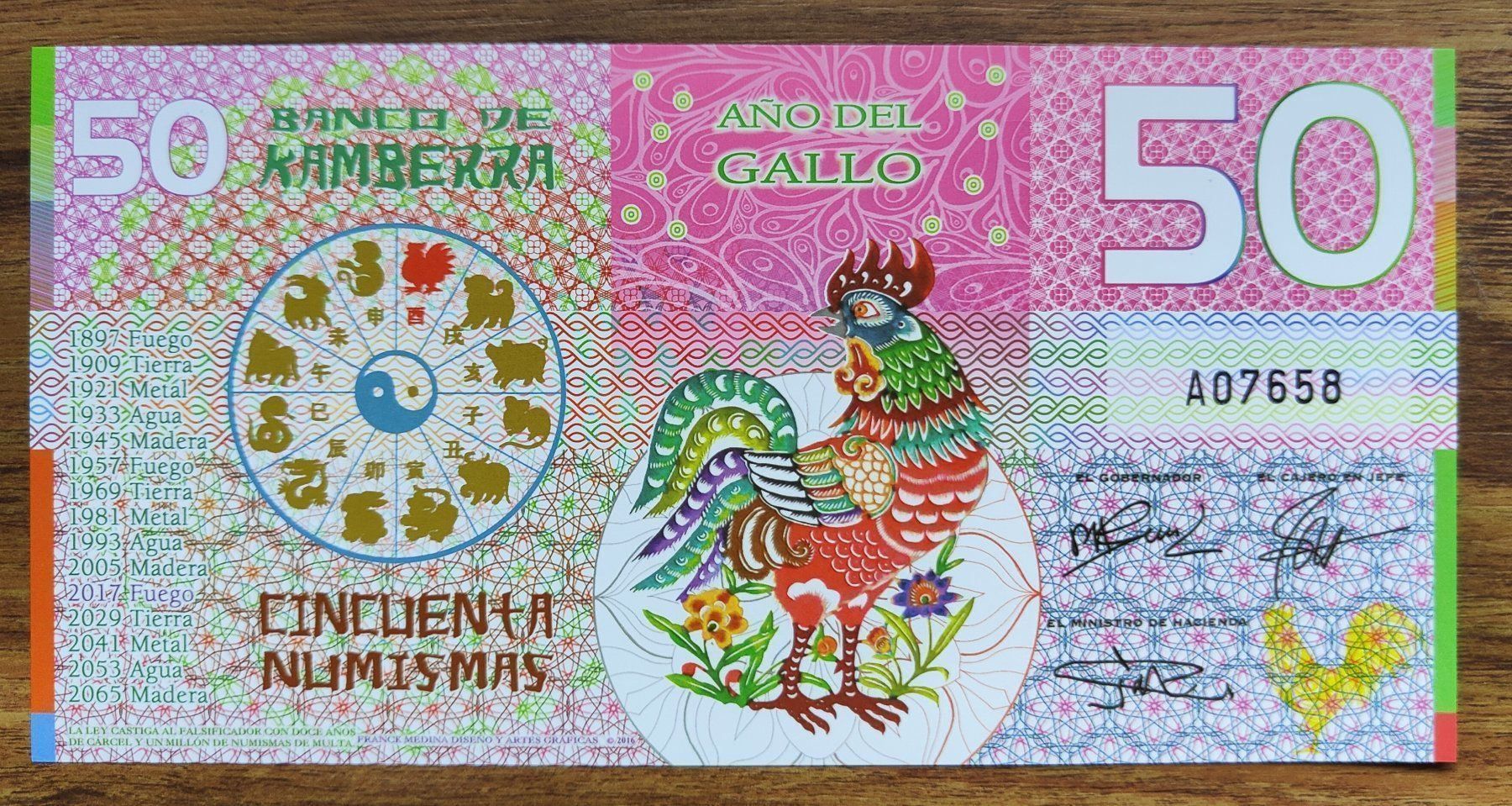 Banknoten: Kamberra-50 Numismas UNC – Neu (gemäss Beschreibung) aus Hittnau von stamps_and_coins