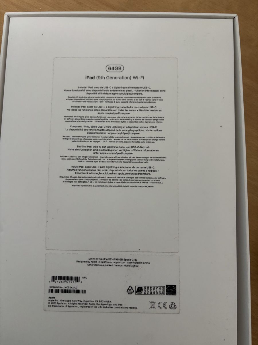 Altro in Decorazioni & Accessori: Apple iPad (9th Gen) - Box only – Usato da Stallikon venduto da Toluu 1