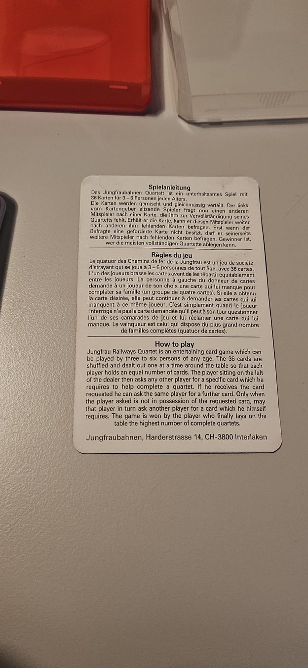 Giochi: Vintage Jungfraubahn Quartette x2 – Nuovo (secondo la descrizione) da Belp venduto da Ginus85 3