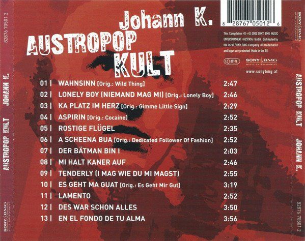 CD: CD Johann K. - Austropop Kult (2005) – Usato da Möriken AG venduto da mineralia 1