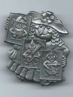 Fasnachtsplakette Basel, "Blaggedde" 1987 (Silber)