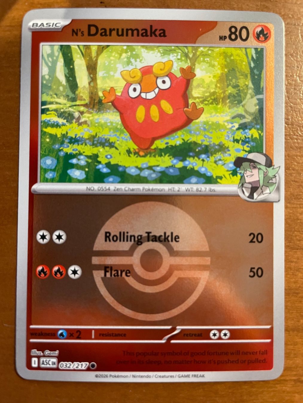 Pokémon Carte collezionabili: Pokemon N's Darumaka Reverse (Versand gratis) – Nuovo (secondo la descrizione) da Chur venduto da Angerson