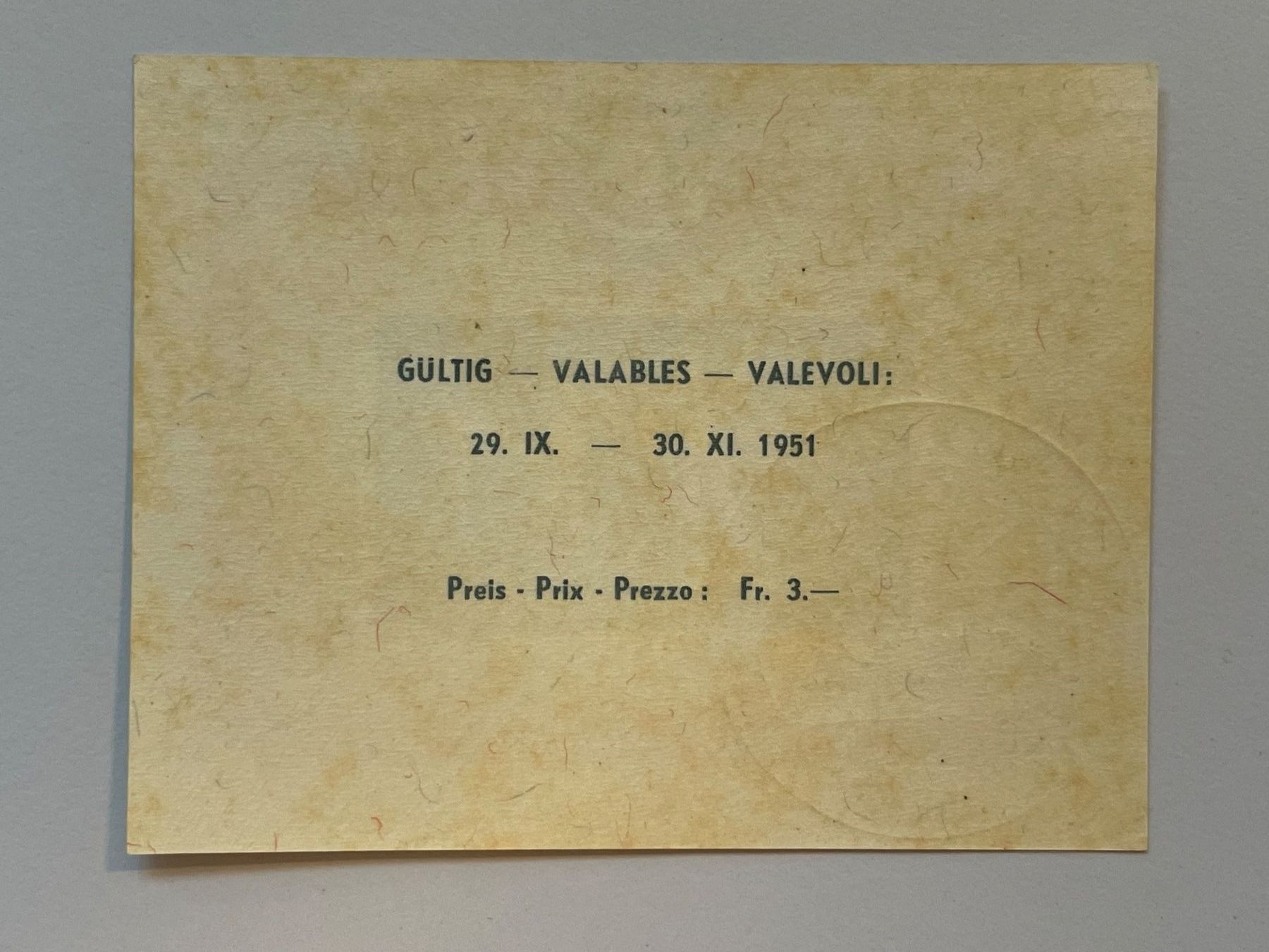 Tutti i francobolli: 1951 LUNABA  Luzern Block, ES-O – Usato da Küssnacht am Rigi venduto da POSTOMASTER 1