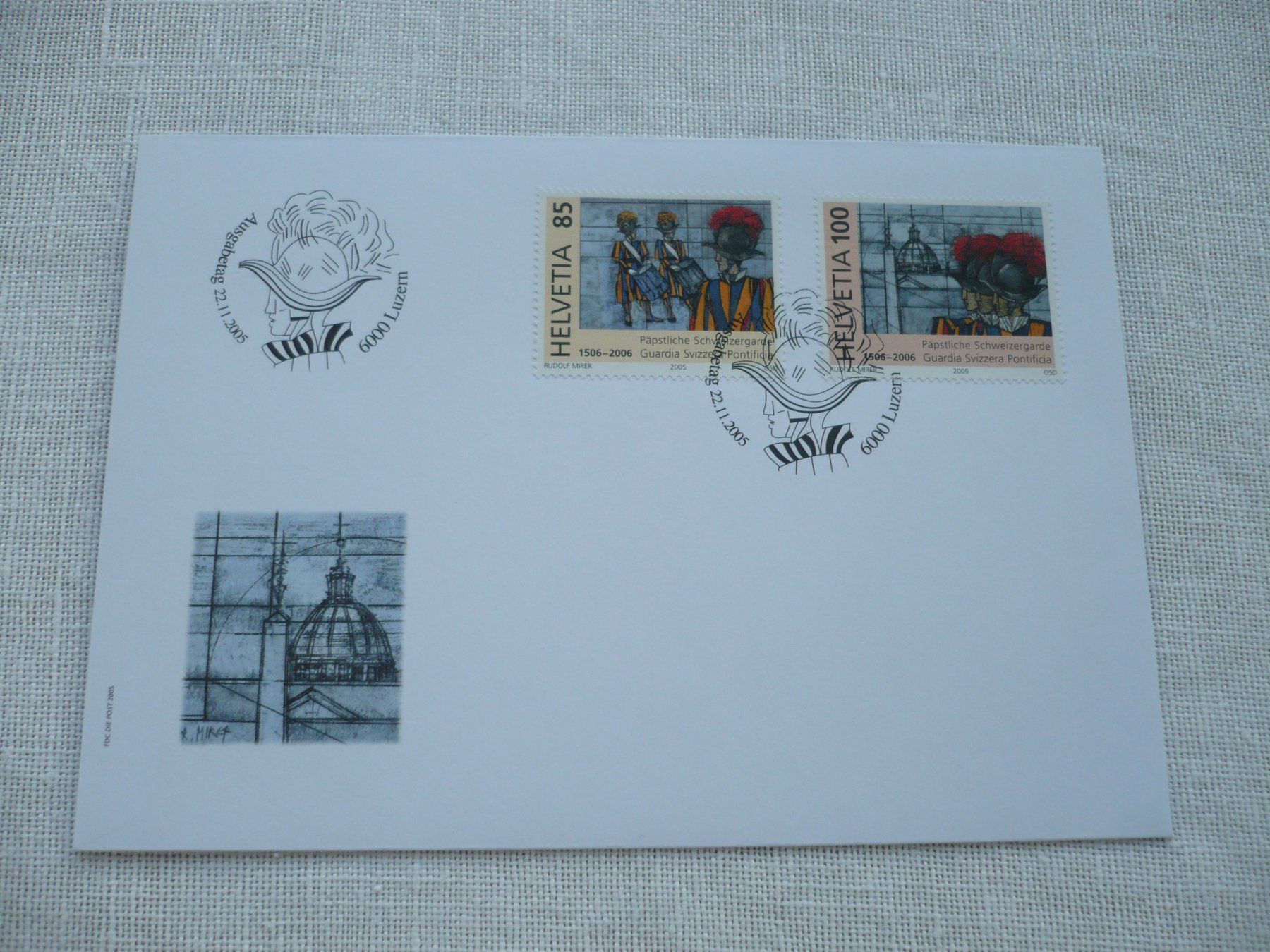 Alle Briefmarken: 2005 FDC Schweizergarde SBK 1183 - 1184 – Gebraucht aus Zürich von saltandpepper008