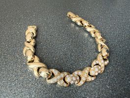 ✨Goldfarbenes Armband mit funkelnden Strasssteinen