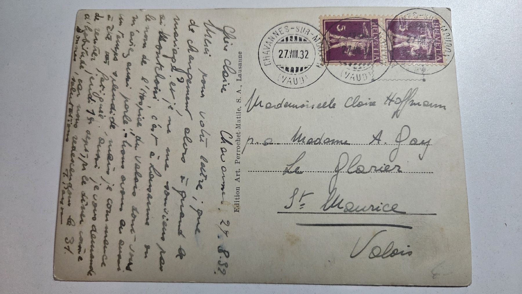 Cartes postales: 1932 Ansichtskarte Moudon – D'occasion à Arni AG par Moth68 1