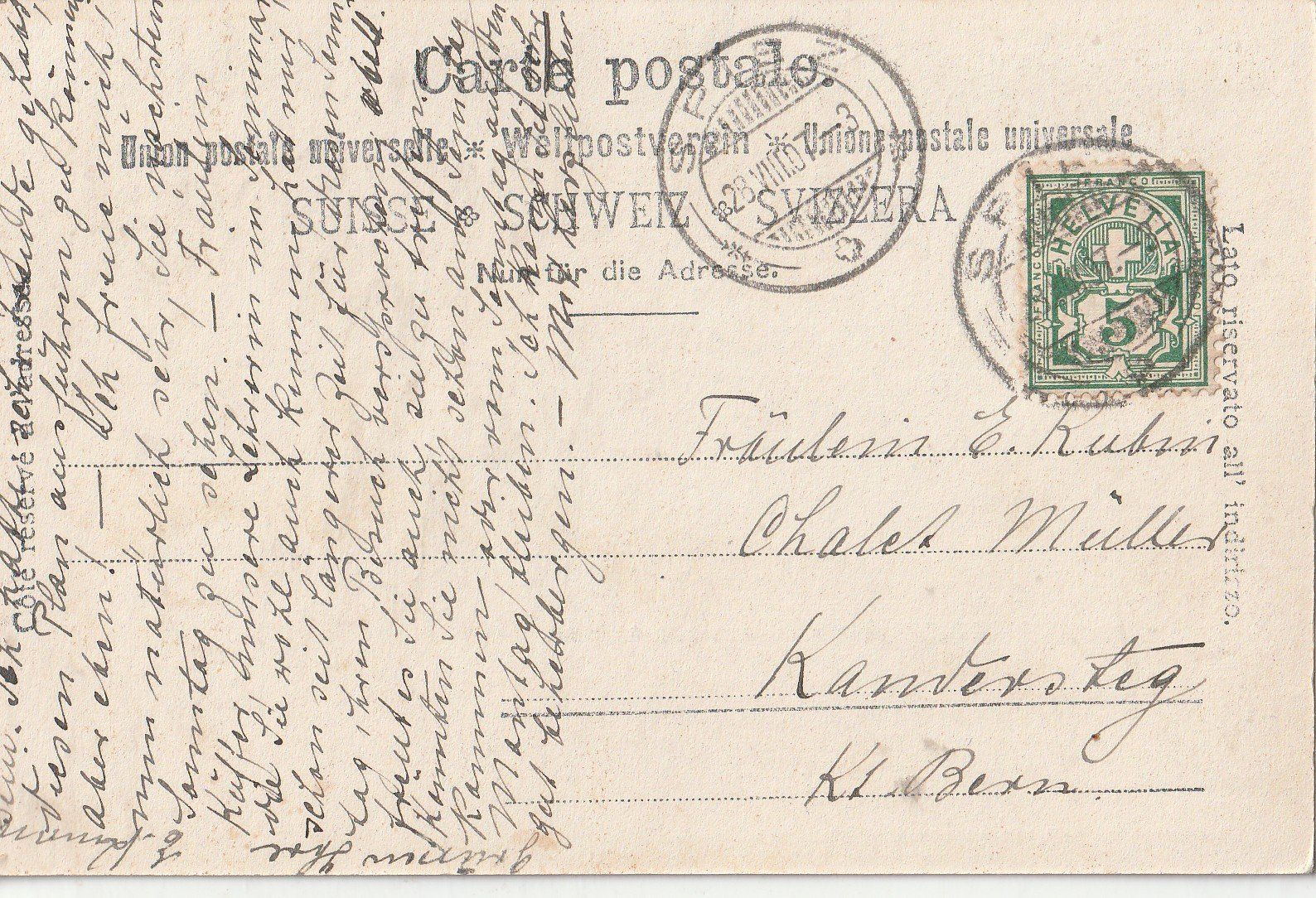 Cartoline postali: Spiez – Usato da Lumbrein venduto da made02 1