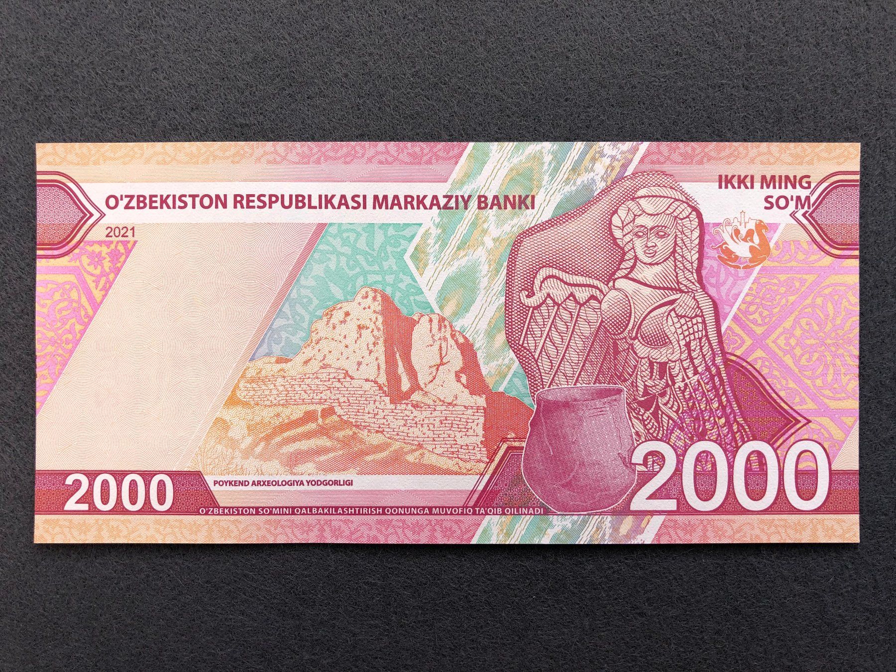 Banconote: Usbekistan - 2000 SO'M - UNC – Nuovo e nell'imballaggio originale da Pfäffikon SZ venduto da Sieben77 1