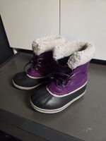 SOREL winter boots, purple, size 28- used but still good