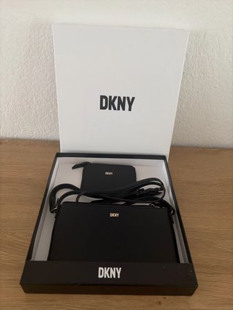 DKNY Umhängetasche mit Etui schwarz neu in Box