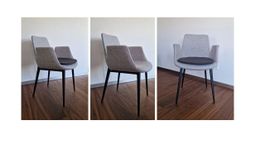 4 Moderne Esszimmerstühle mit Armlehne
