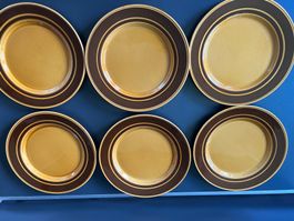 6 Assiettes Plates Vintage Kiln Craft