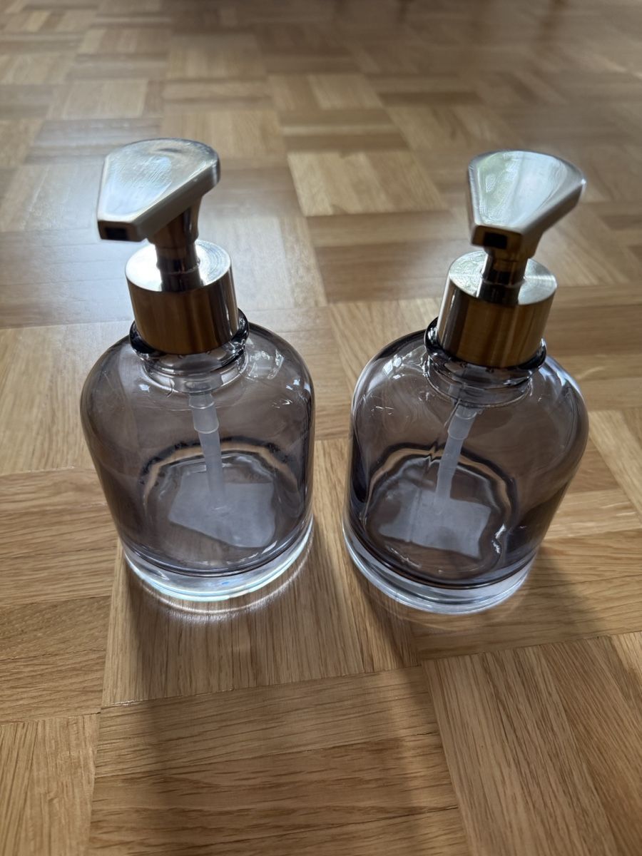 Portasapone: 2x Seifenspender Glas und Metall dunkelgrau – Nuovo (secondo la descrizione) da Zürich venduto da rapido06