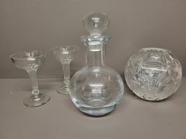 Lot von 4 Diversen Glasobjekte