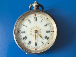 Antike Taschenuhr Schlüssel Aufzug läuft