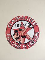 Texaco Pin-Up Girl Blechschild - Vintage stil Deko. (nov640)