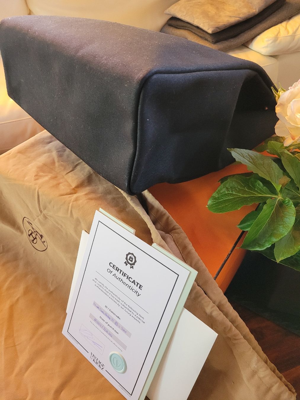 Hermès Borse da donna: Hermès Herbag 39  Schwarz / Beige – Usato da Wallisellen venduto da mariusklar73 3