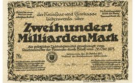 Liebenwerda 200 Mrd.Mark 26.10.1923 VZ-VZ+