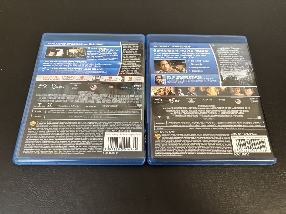 Tutti i DVDs: Sherlock Holmes Blu-ray 2er Set – Usato da Luzern venduto da Armastra 1
