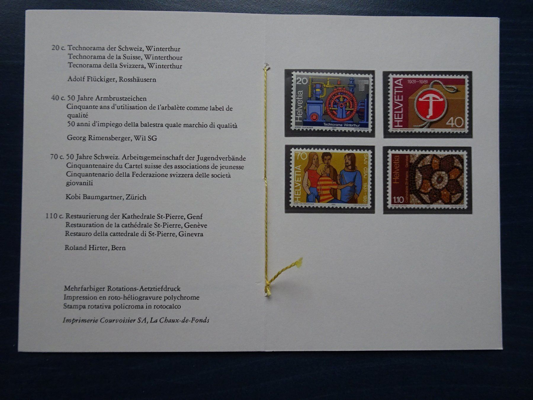 Tous les timbres: 1981** – Neuf (Voir description) à Aadorf par Chnorli-Furz 1