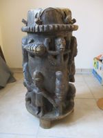 Tribal Art grosse Holz-Trommel handgeschnitzt art premier