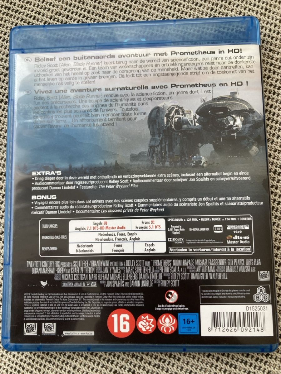 Tutti i DVDs: Prometheus (Blu-Ray) – Usato da Neuchâtel venduto da Tradeboi 1