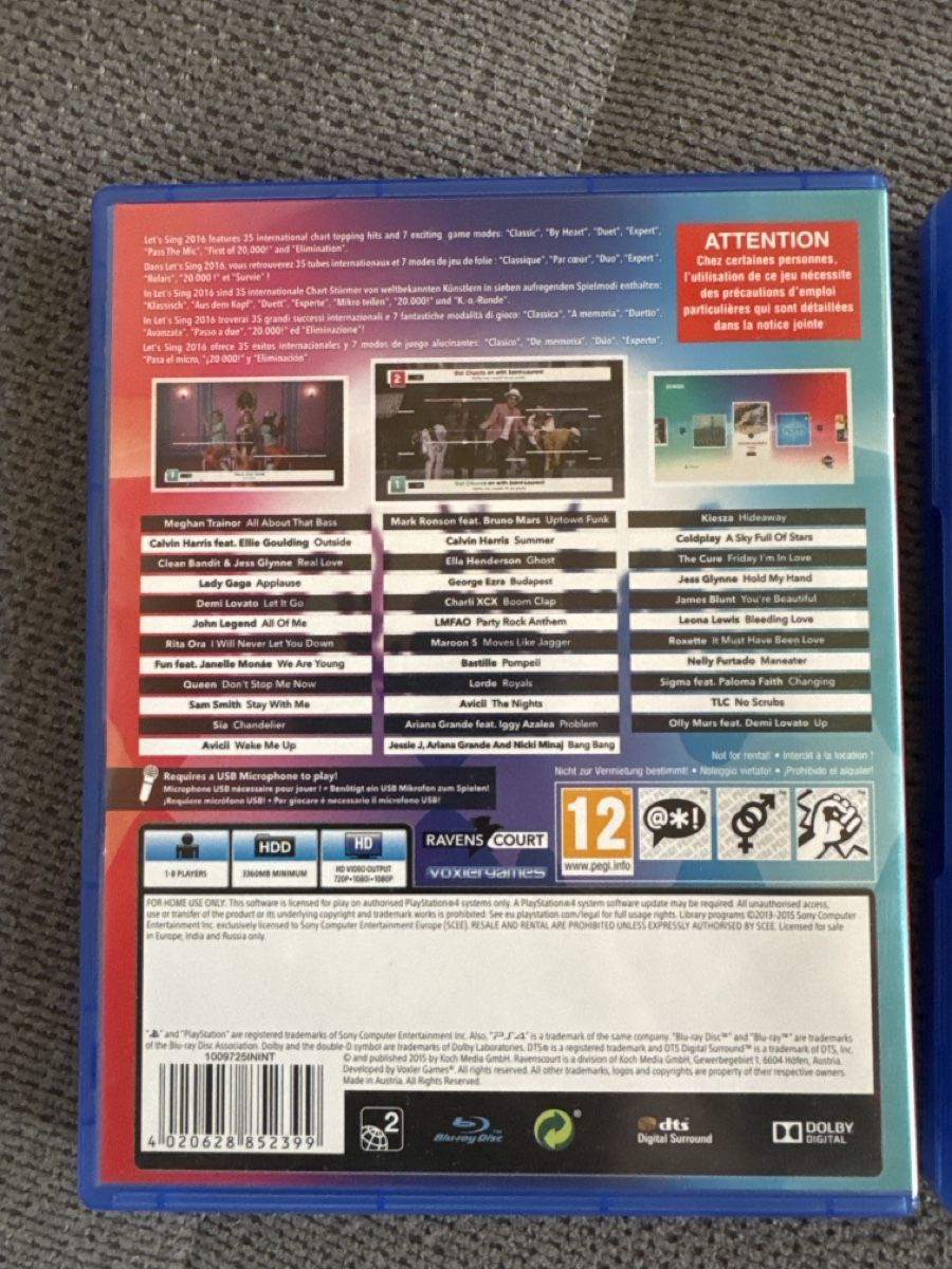 Giochi: Singstar Celebration Let's Sing 2016 PS4 mit 2 Mikros – Usato da Sigriswil venduto da Lujana04 1