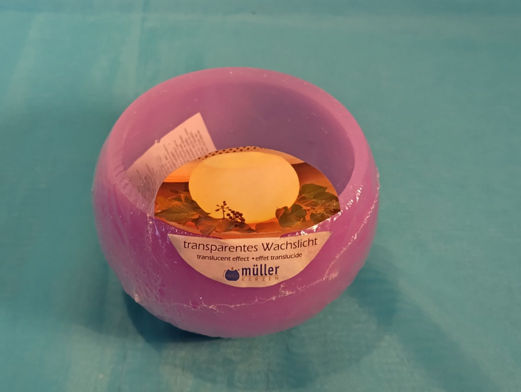 Bougeoirs: Transparentes Wachslicht, violett – Neuf avec emballage d'origine à Bellach par JingleCherry