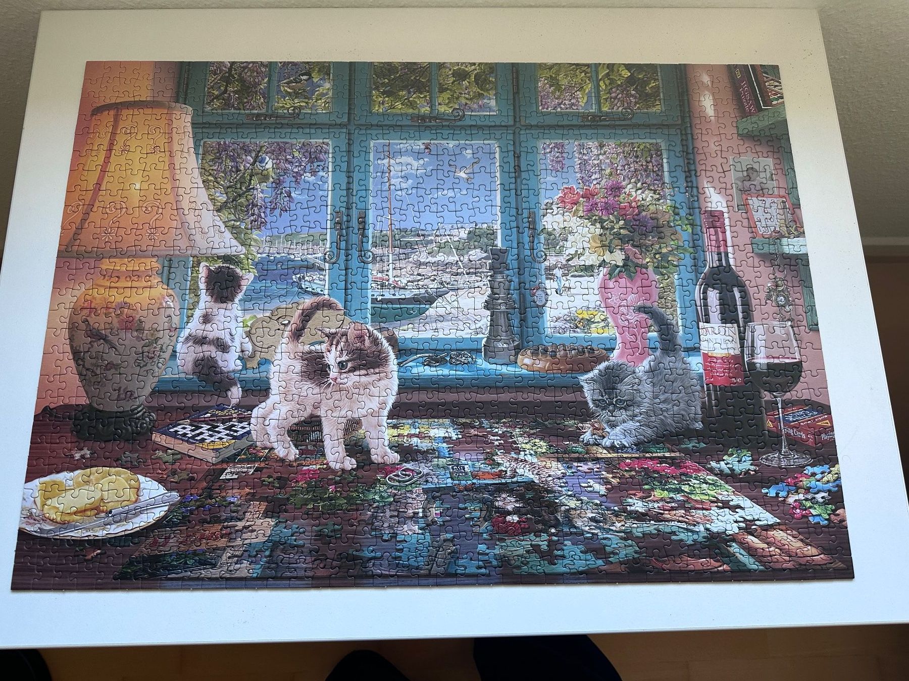 Puzzle: Schmidt 1000 Puzzle "am Puzzle-Tisch" – Usato da Zürich venduto da babssusch 1
