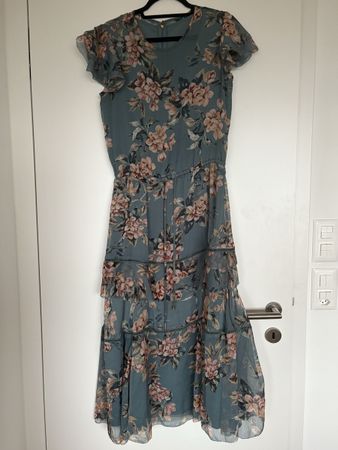 Robe Lauren Ralph Lauren bleu fleurs rose neuve mariage