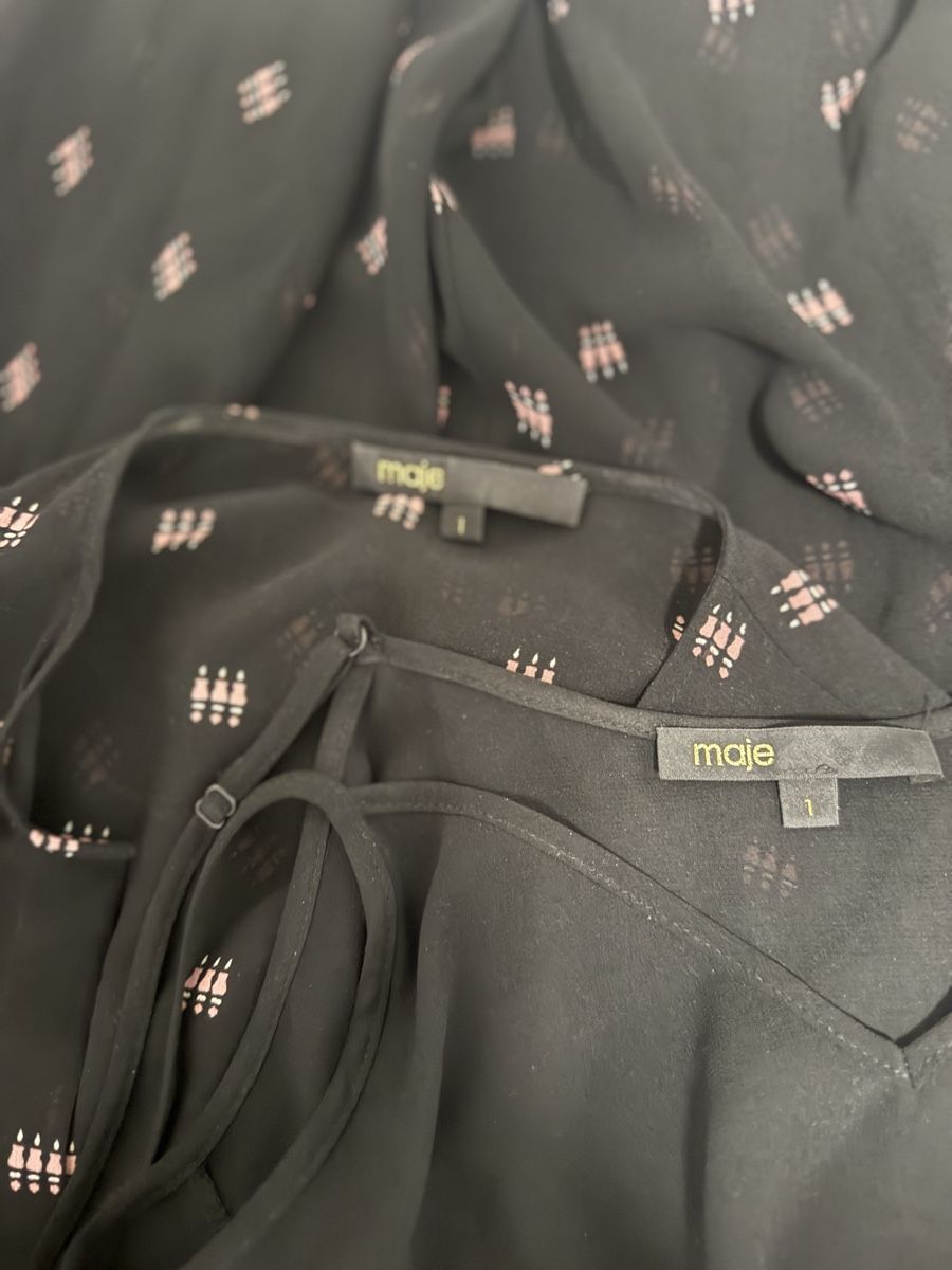 Maje Vestiti: Maje Kleid schwarz mit Muster Grösse 1  – Nuovo (secondo la descrizione) da Zug venduto da 5anna 7
