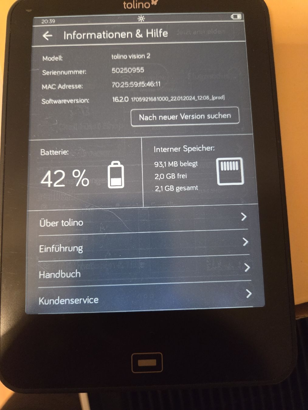 Tolino Tablet PC: Tolino Vision 2 E-Reader guter Zustand – Gebraucht aus Flawil von Hamdia12 1