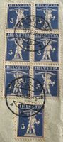 1932 TELLKNABE,  6-er-BLOCK, Z118, gestempelt