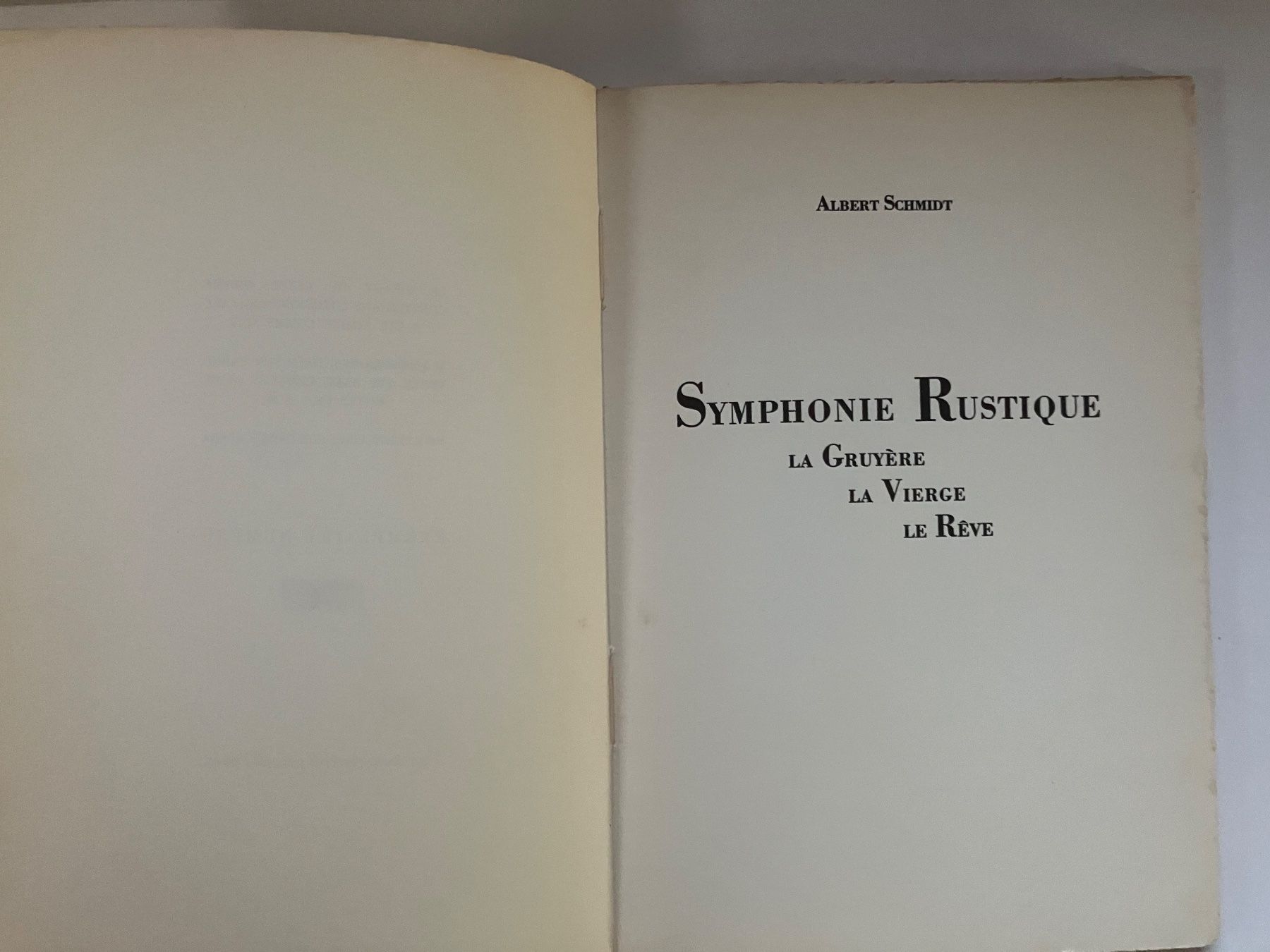 Libri: Albert Schmidt Symphonie Rustiqe – Usato da ZUERICH venduto da Carolus1 4